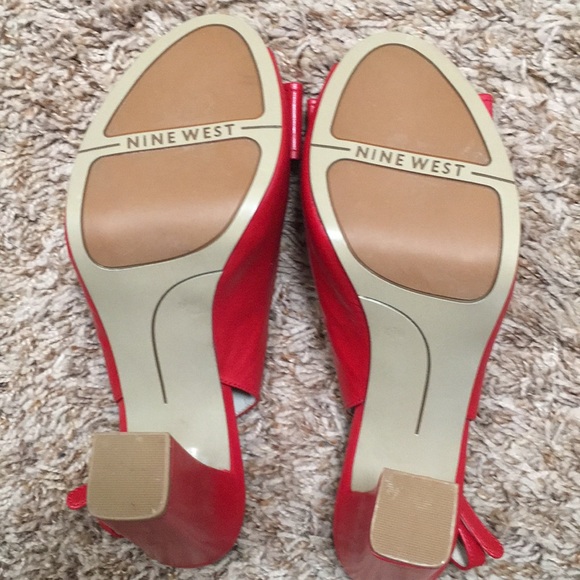 Nine West red heels. - Picture 3 of 4